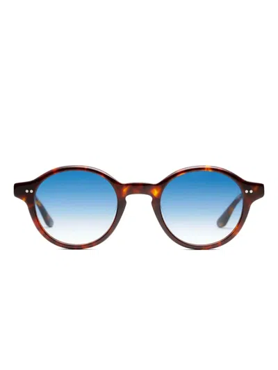 Peter & May Walk Miaouuu Sun Tortoise Oval-frame Sunglasses In Brown