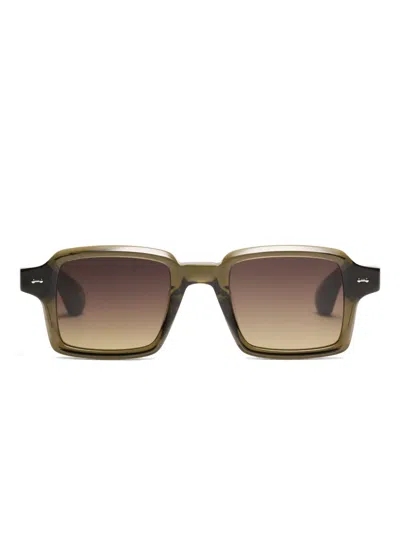 Peter & May Walk Numero Square-frame Sunglasses In Green