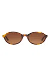 Peter & May Walk Oval-frame Sunglasses In Brown