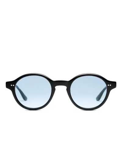 Peter & May Walk Round-frame Sunglasses In Black