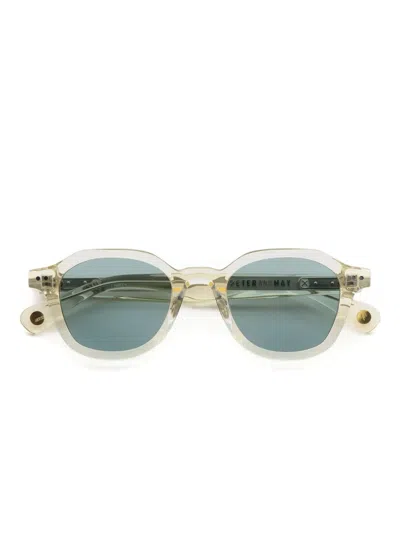 Peter & May Walk Sky Round-frame Sunglasses In White