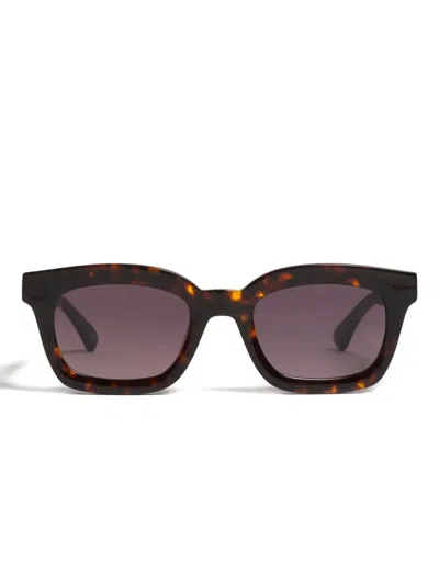 Peter & May Walk Velveteen Tortoiseshell Square-frame Sunglasses In Brown