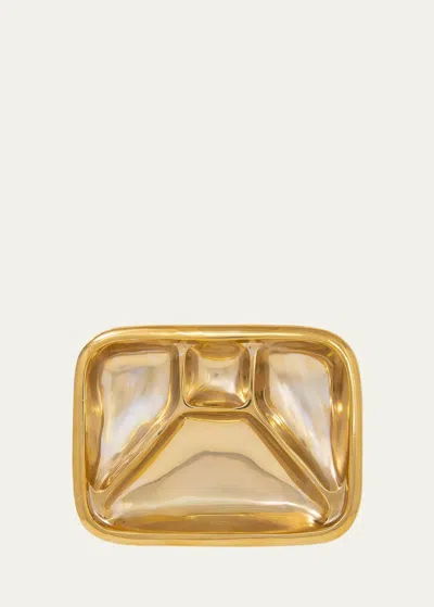 Peter Callahan Gold Metal Tv Dinner Serving Tray
