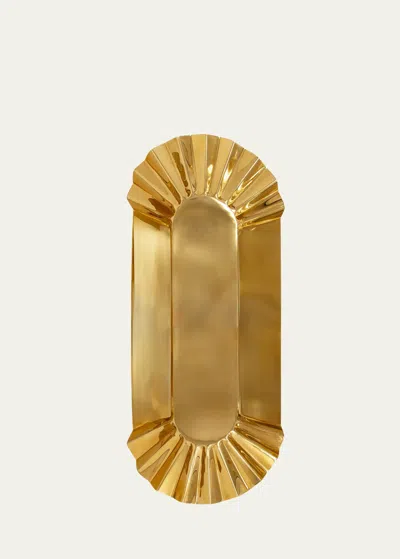 Peter Callahan Hot Dog Tray, Large In Gold