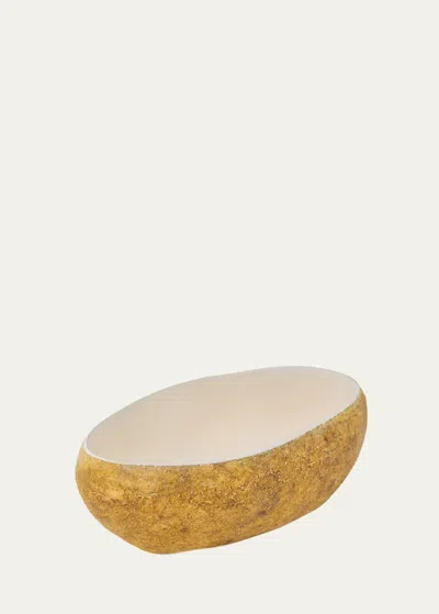 Peter Callahan Large Potato Server In Gold