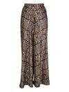 Peter Cohen Animal-print Palazzo Pants In Brown