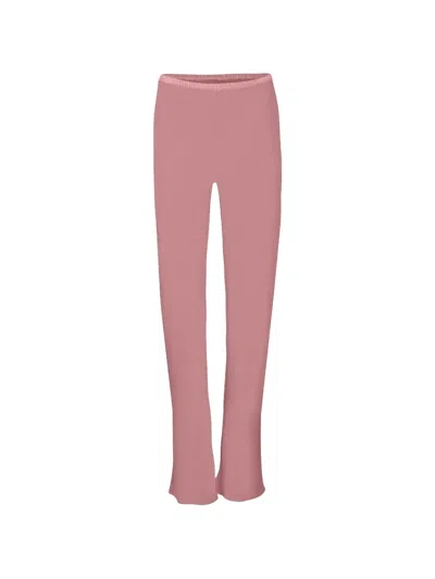 Peter Cohen Bias-cut Wide-leg Trousers In Pink