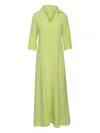 Peter Cohen Collared Maxi Dress In Green