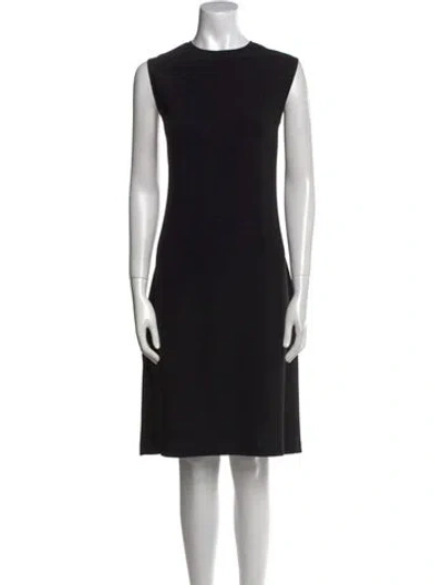 Pre-owned Peter Cohen Crew Neck Knee-length Dress In Black