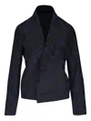 Peter Cohen Duquesa Jacquard Polka-dot Jacket In Black
