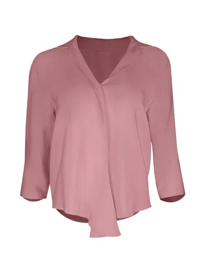 Peter Cohen Frolic Draped-front Blouse In Pink