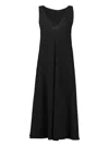 Peter Cohen Glide Sleeveless Midi Dress In Black