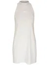 Peter Cohen Linen-blend Halterneck Minidress In White