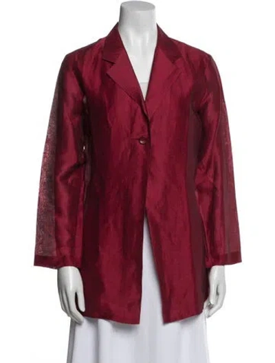 Pre-owned Peter Cohen Linen Jacket In Red
