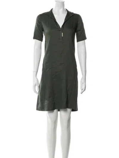 Pre-owned Peter Cohen Linen Mini Dress In Green