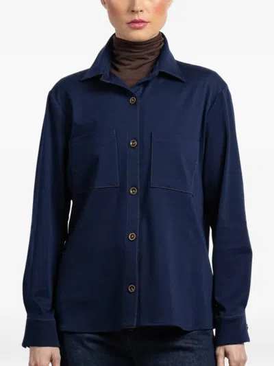 Peter Cohen Long-sleeve Shirt In Blue
