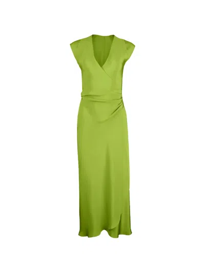 Peter Cohen Maxi Sign Sleeveless Dress In Green
