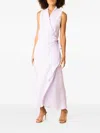Peter Cohen Nikki Wrap Sleeveless Dress In White