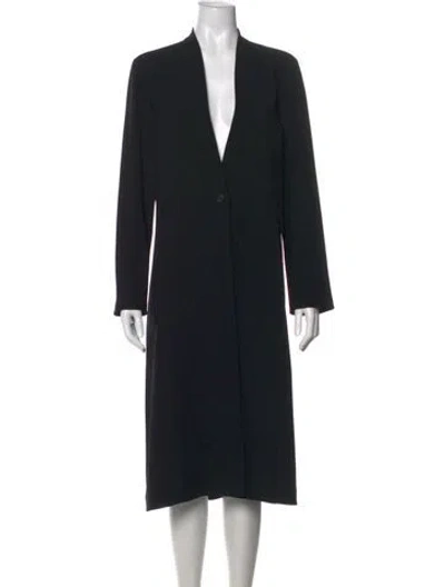 Pre-owned Peter Cohen Open Front Long Dress In Black