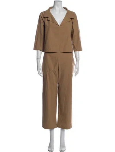 Pre-owned Peter Cohen Pant Set In Brown