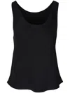 Peter Cohen Scoop-neck Silk Vest Top In Black