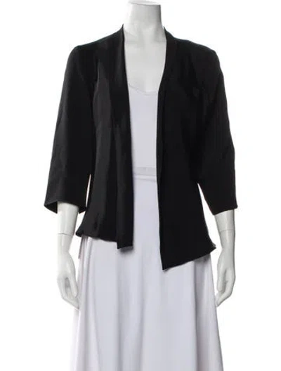 Pre-owned Peter Cohen Silk Blazer In Black