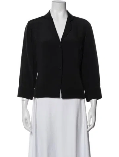 Pre-owned Peter Cohen Silk Blazer In Black