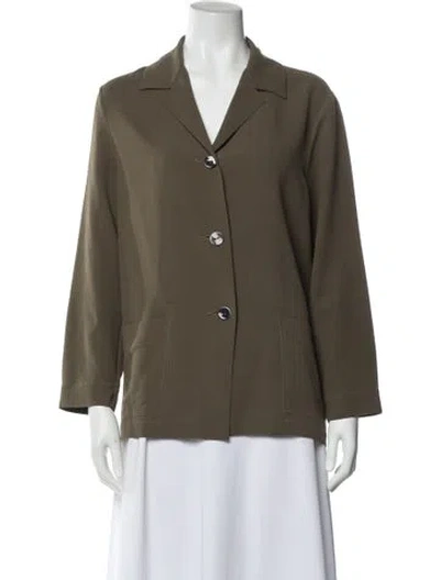 Pre-owned Peter Cohen Silk Blazer In Green