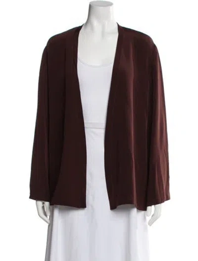 Pre-owned Peter Cohen Silk Jacket In Brown