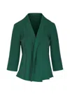 Peter Cohen Silk Jacket In Green