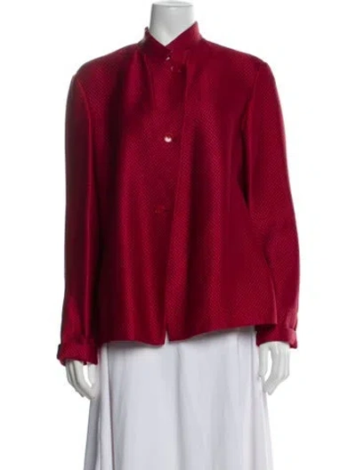 Pre-owned Peter Cohen Silk Jacket In Red