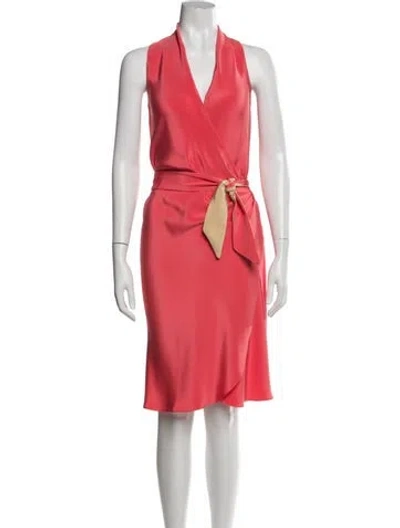 Pre-owned Peter Cohen Silk Knee-length Dress In Pink