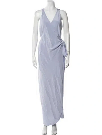Pre-owned Peter Cohen Silk Long Dress In Blue