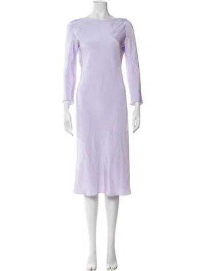 Pre-owned Peter Cohen Silk Midi Length Dress W/ Tags In Purple