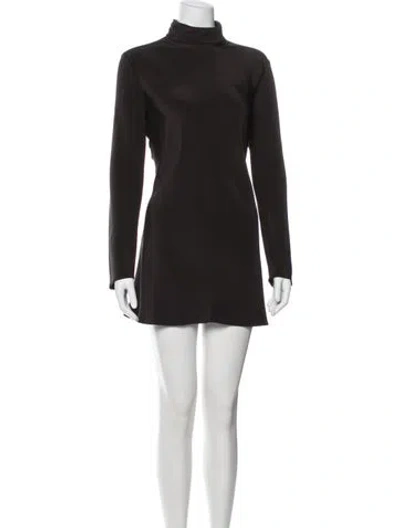 Pre-owned Peter Cohen Silk Mini Dress In Black