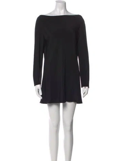 Pre-owned Peter Cohen Silk Mini Dress In Black