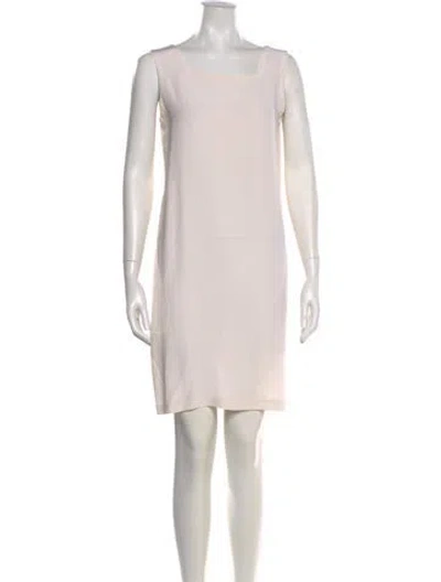 Pre-owned Peter Cohen Silk Mini Dress In Neutral