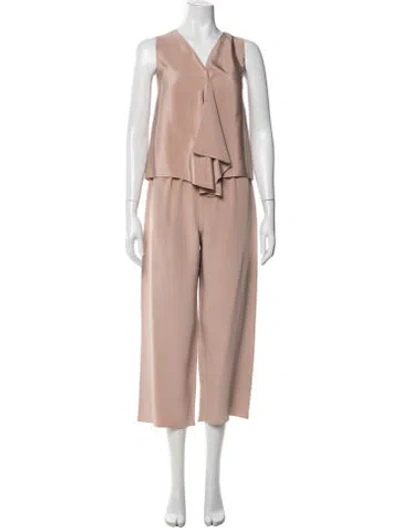 Pre-owned Peter Cohen Silk Pant Set In Pink