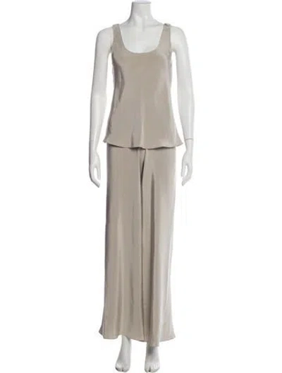 Pre-owned Peter Cohen Silk Pant Set W/ Tags In Neutral