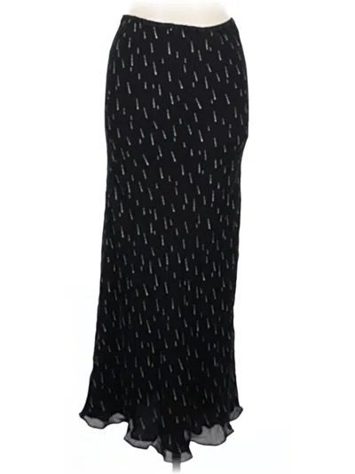 Pre-owned Peter Cohen Silk Skirt In Black