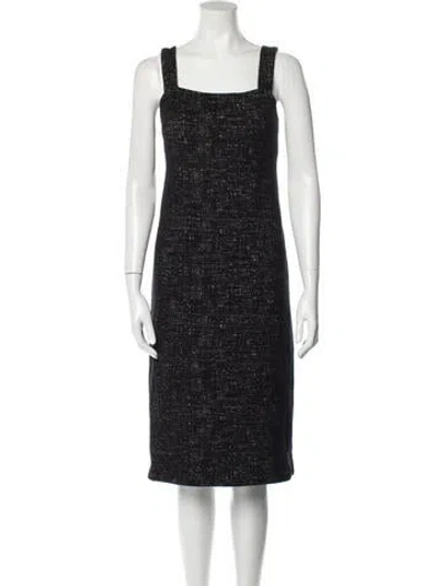 Pre-owned Peter Cohen Square Neckline Knee-length Dress In Multi