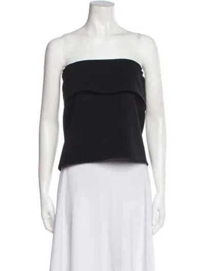 Pre-owned Peter Cohen Strapless Crop Top In Black