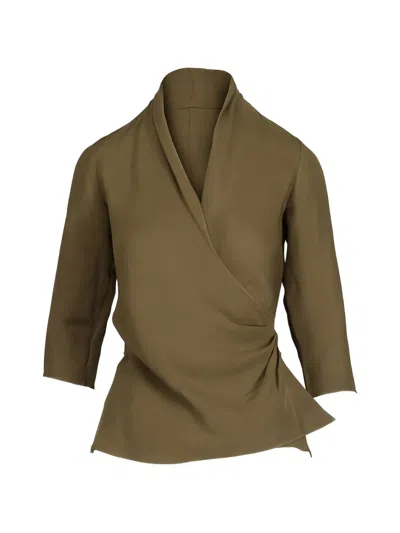 Peter Cohen Tie-waist Blouse In Transparent