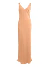 Peter Cohen V-back Maxi Dress In Orange