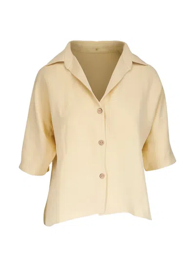 Peter Cohen V-neck Short-sleeve Shirt In Neutral