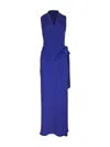 Peter Cohen Vickie Silk Maxi Dress In Blue