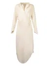 Peter Cohen Victor Asymmetric Midi Dress In Neutral