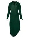 Peter Cohen Victor Wrap-front Asymmetrical Dress In Green
