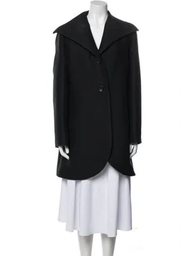 Pre-owned Peter Cohen Wool Coat In Black