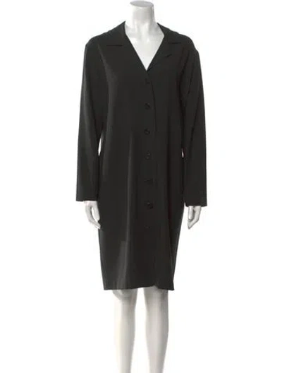 Pre-owned Peter Cohen Wool Knee-length Dress In Black